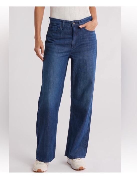 rag & bone Denim - Rag & Bone Lori Mid Rise Wide Leg Darkwash Denim Jeans Size 29